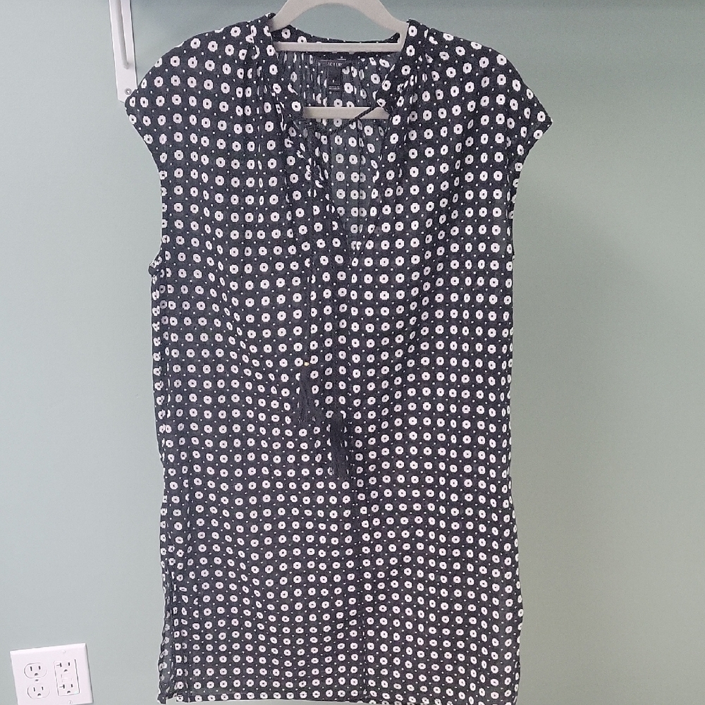 J. Crew Black and White Patterned Dress